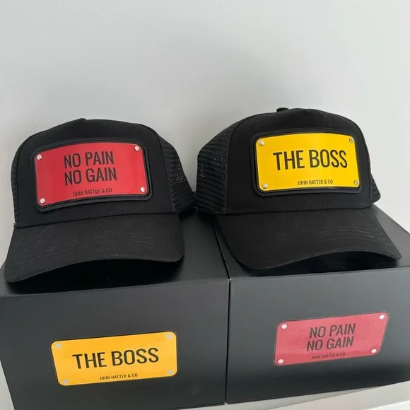 Black Caps - Red and Yellow Designs - Picture 1 of 2